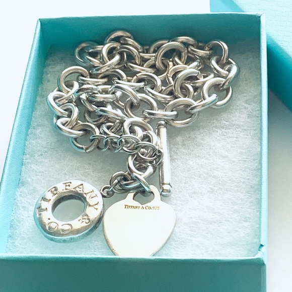 Tiffany Co Heart Tag Toggle Necklace 65 